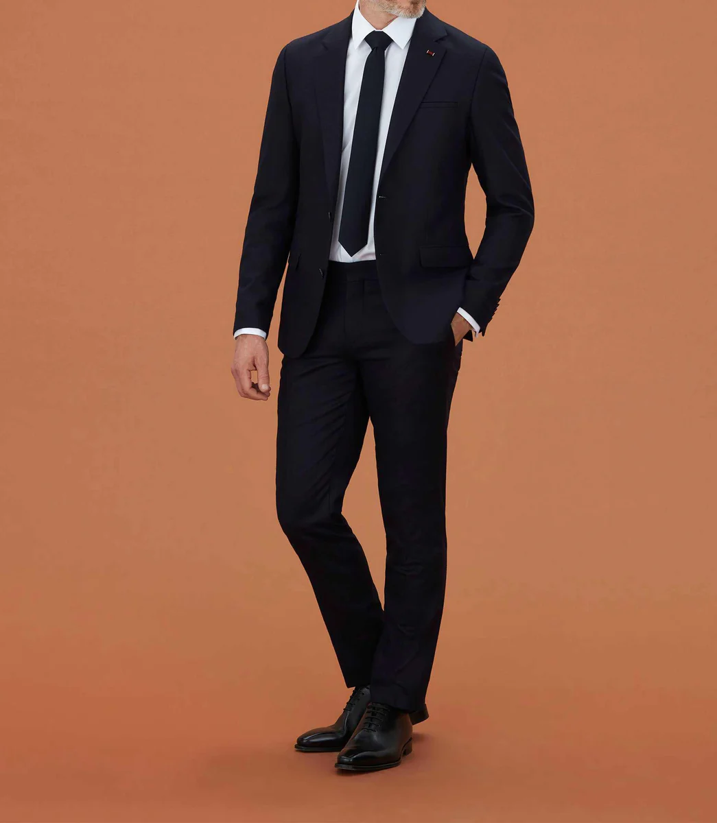 Costume en flanelle marine 
