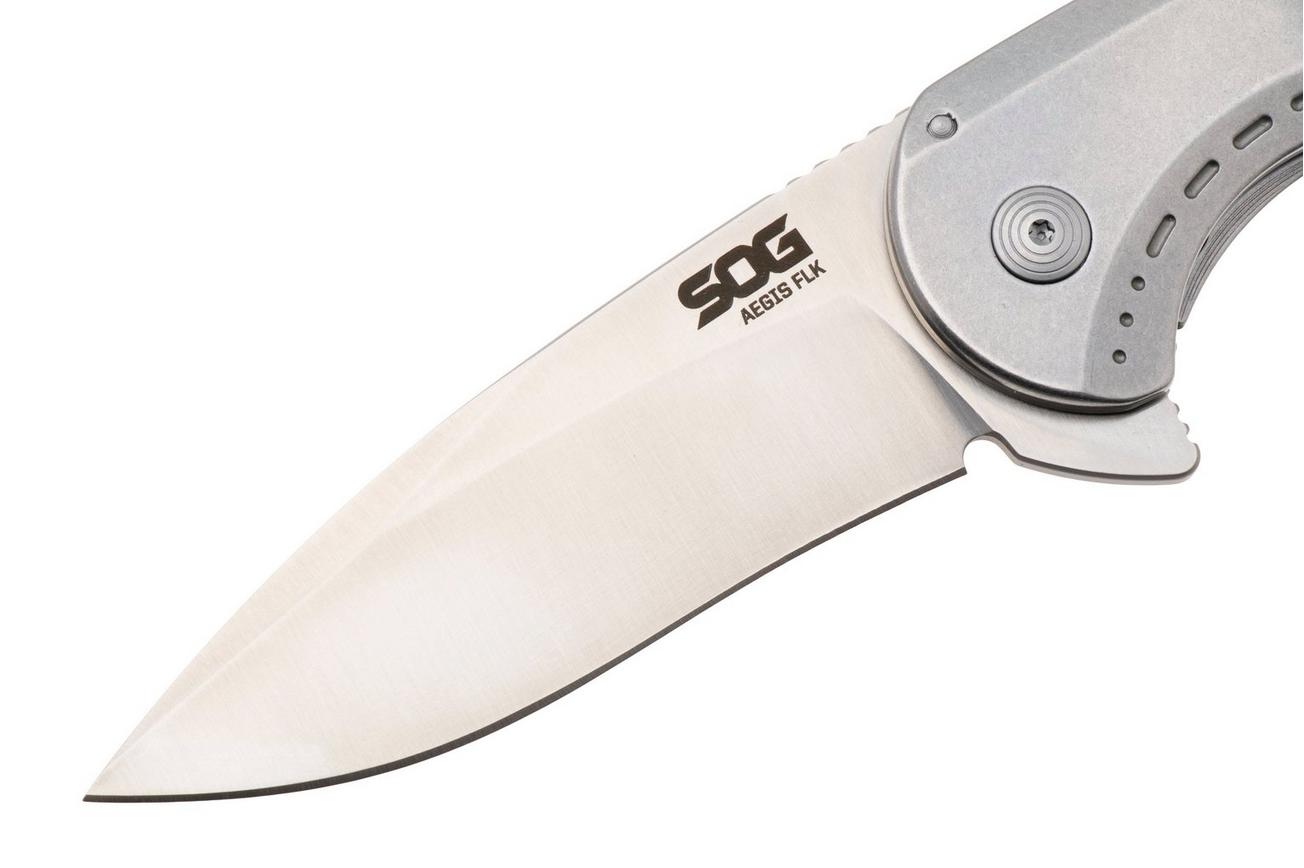 SOG Aegis FLK 2.0 14-41-03-43, Stonewashed 8Cr13MoV, Stainless Steel zakmes