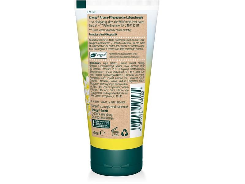 Kneipp Aroma-Pflegedusche Lebensfreude Mini 50 ml Pflegendes Duschgel