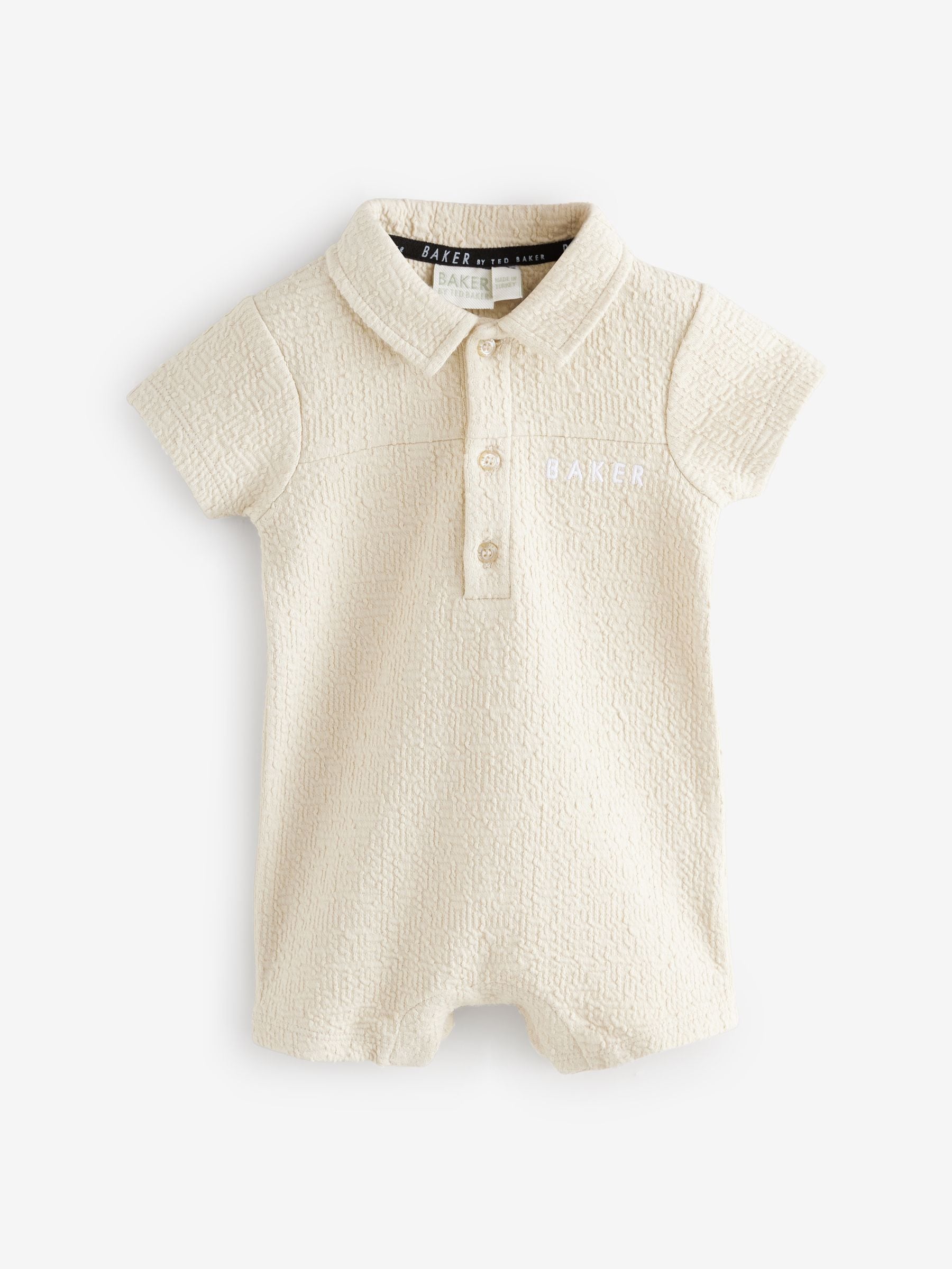 Baker by Ted Baker marineblauwe/kiezelkleurige rompers met textuur verpakking van 2