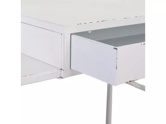 Coiffeuse en métal blanc 110x51x80h