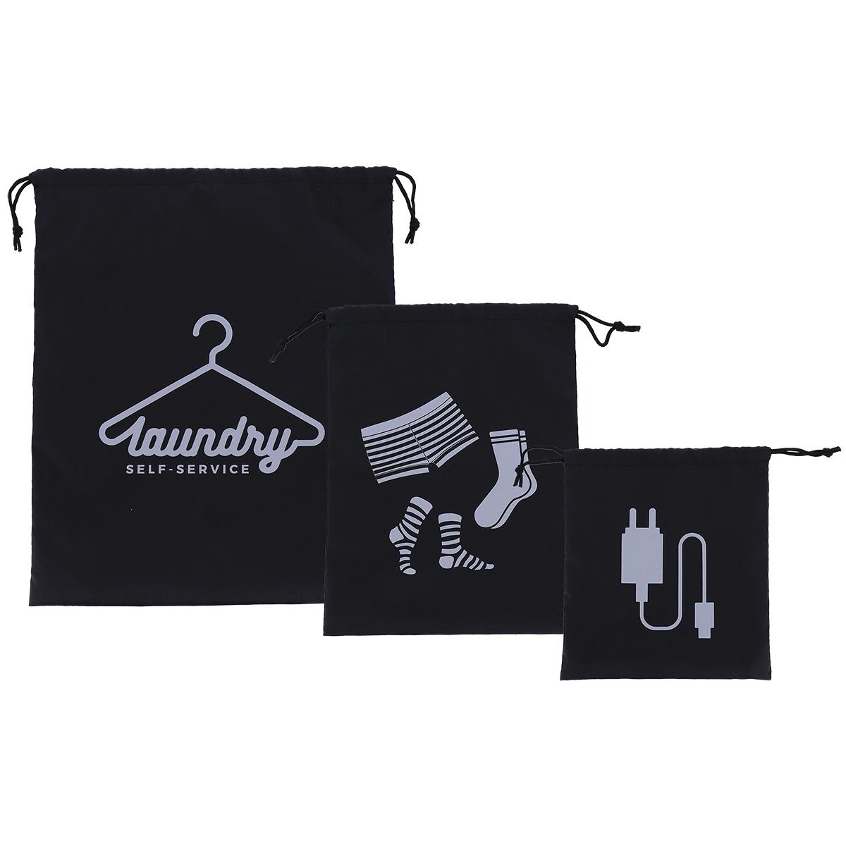 SET 3 SACS RANGEMENT AJUSTABLES NOIR