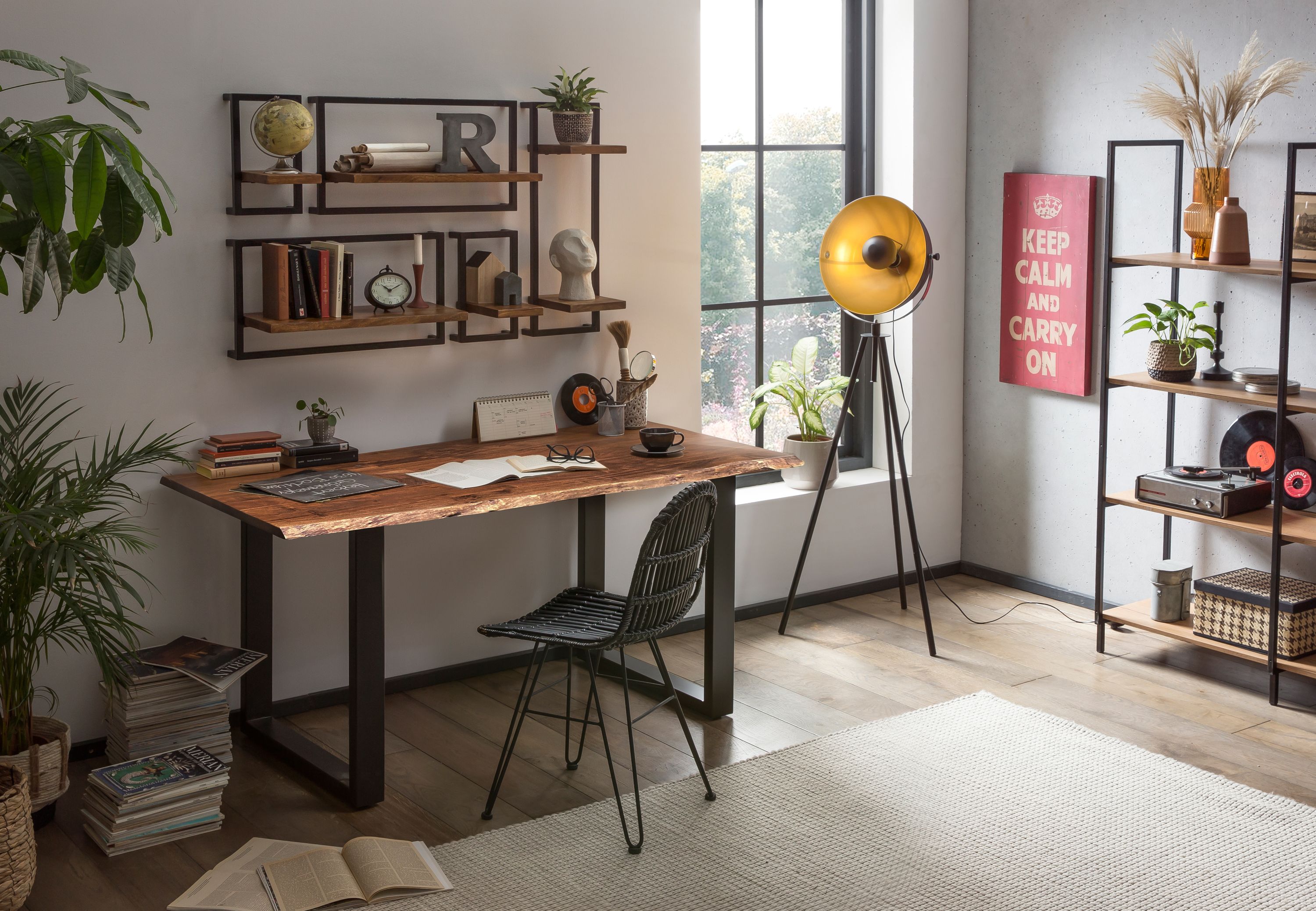 Tisch 200x100 Akazie Stahl Holztisch Esstisch Speisetisch Küchentisch Esszimmer