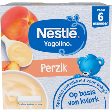 Nestlé Yogolino® Perzik 6+ maanden baby toetje 4 x 100 g