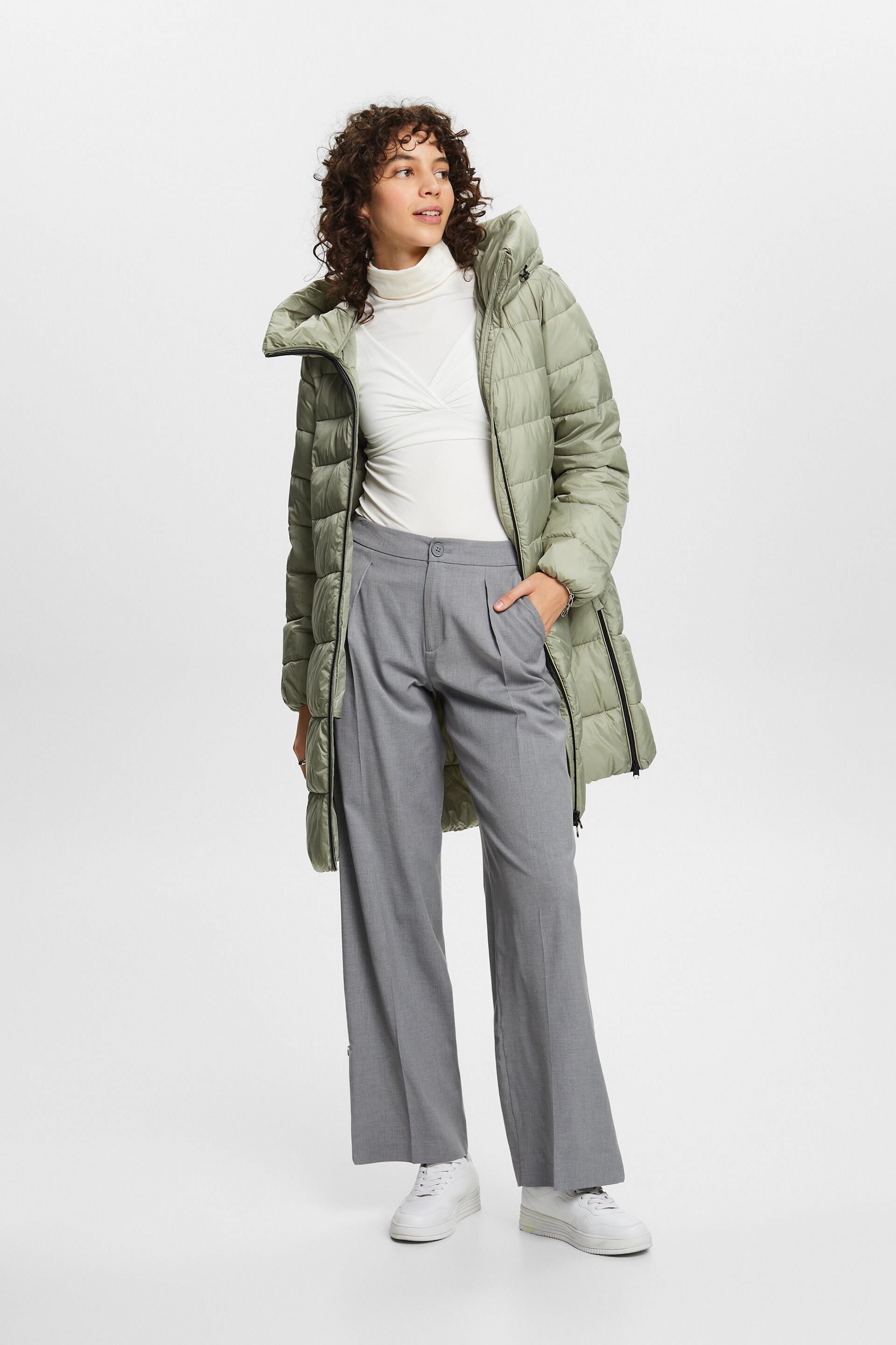 Recyclé le manteau matelassé à capuche