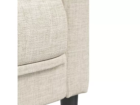 Ensemble de canapés 2 pcs crème tissu