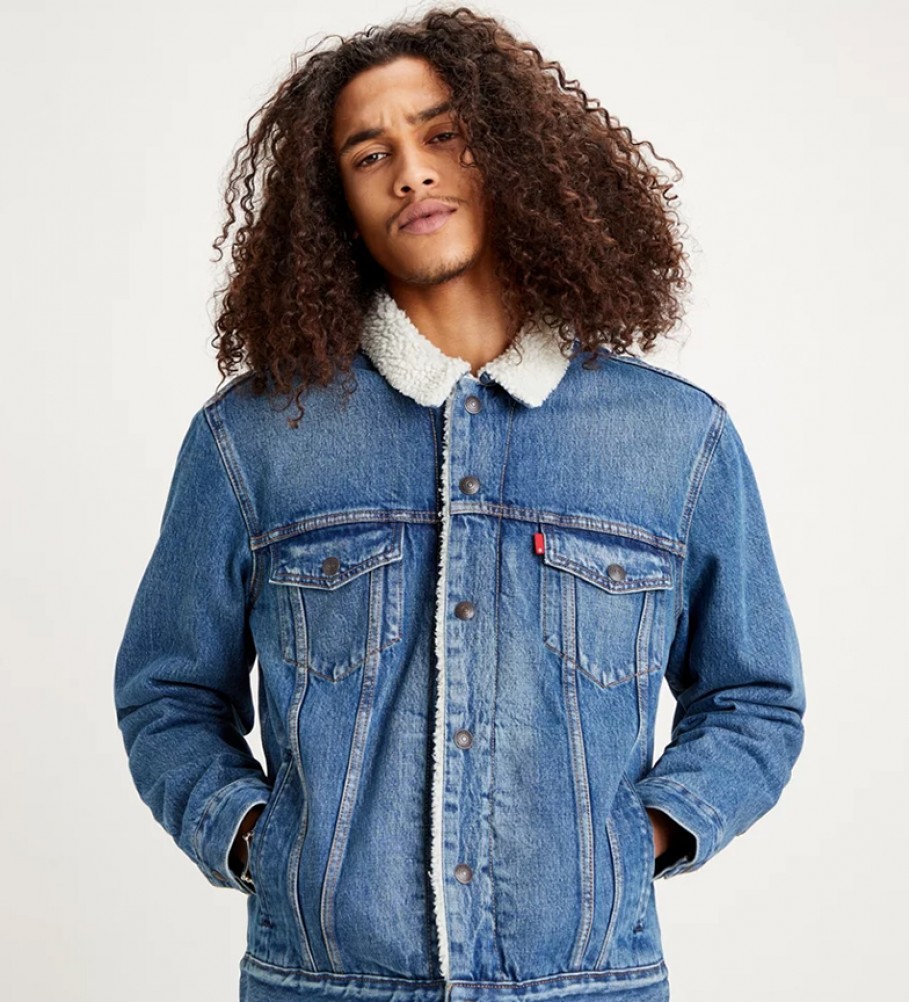 Jaqueta Levi's Sherpa Type III Trucker, Azul