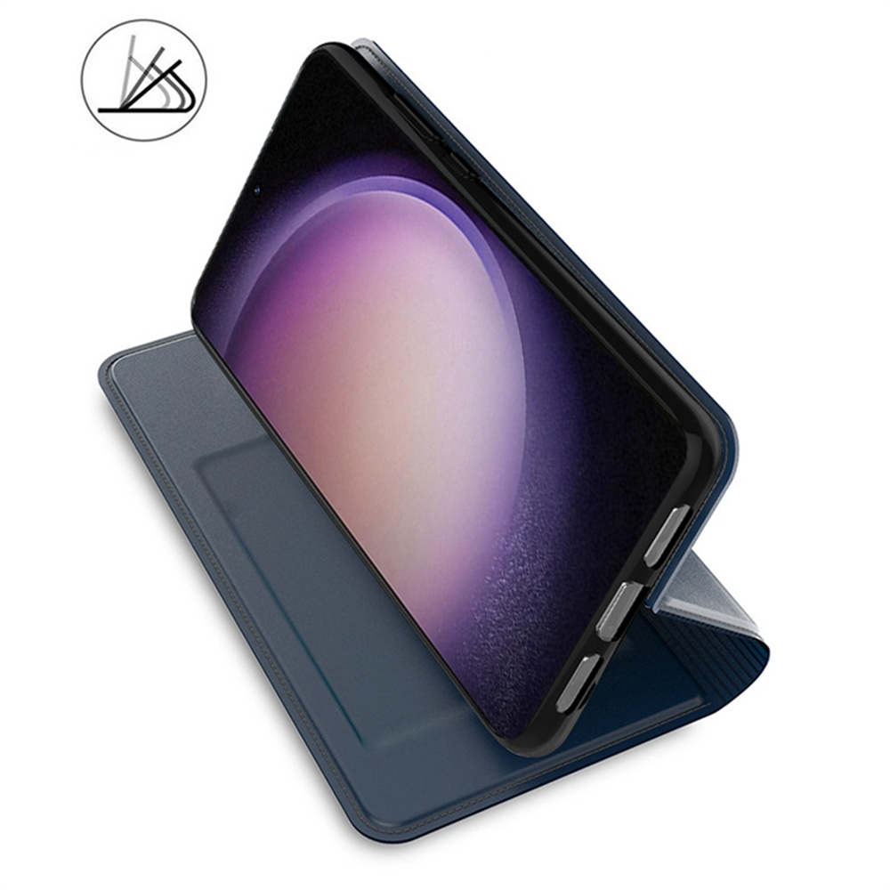 Samsung Galaxy S24 FE Flip Wallet Cover Leder Tasche - Dunkelblau