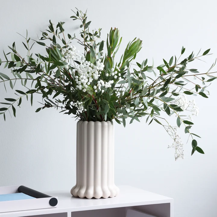Design Letters - Tubular Vase, H 24 cm, green tendril