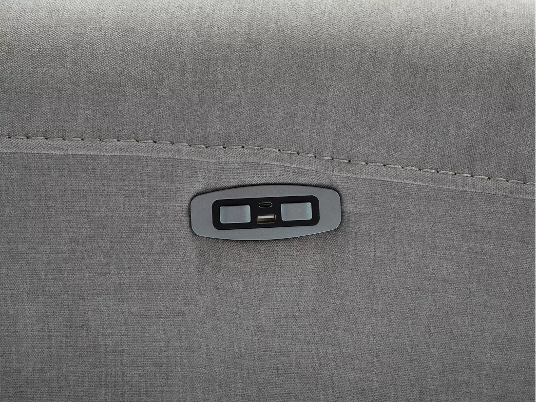 Fauteuil relax électrique en tissu gris DJARALO
