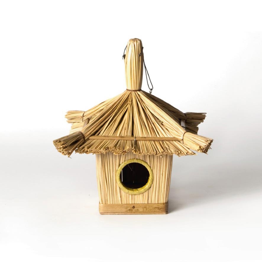 Vogelhaus aus Stroh, L 17 cm, B 17 cm, H 21 cm günstig bestellen