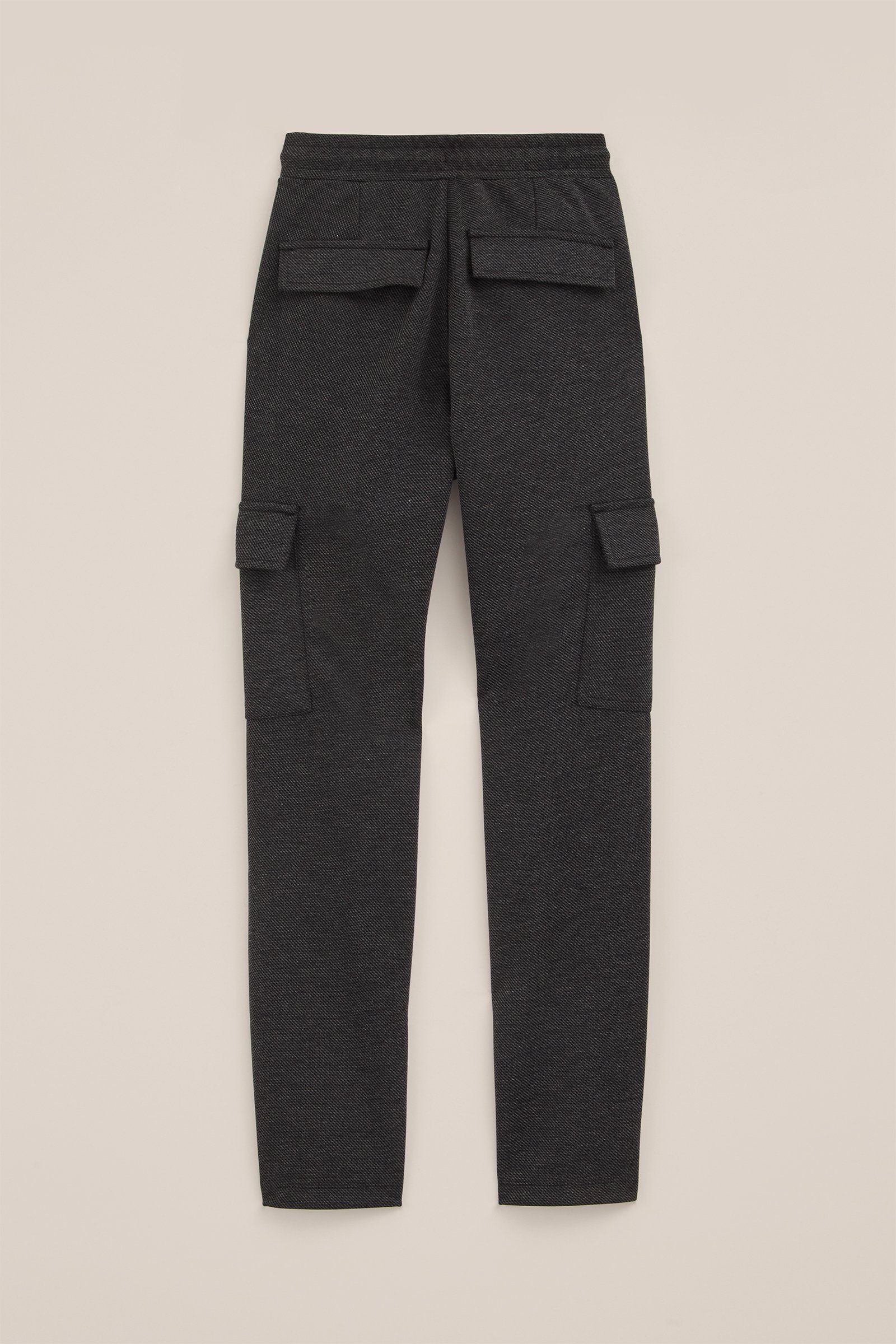 Jongens joggingbroek met cargozakken en jacquard-dessin Blue Ridge Zwart