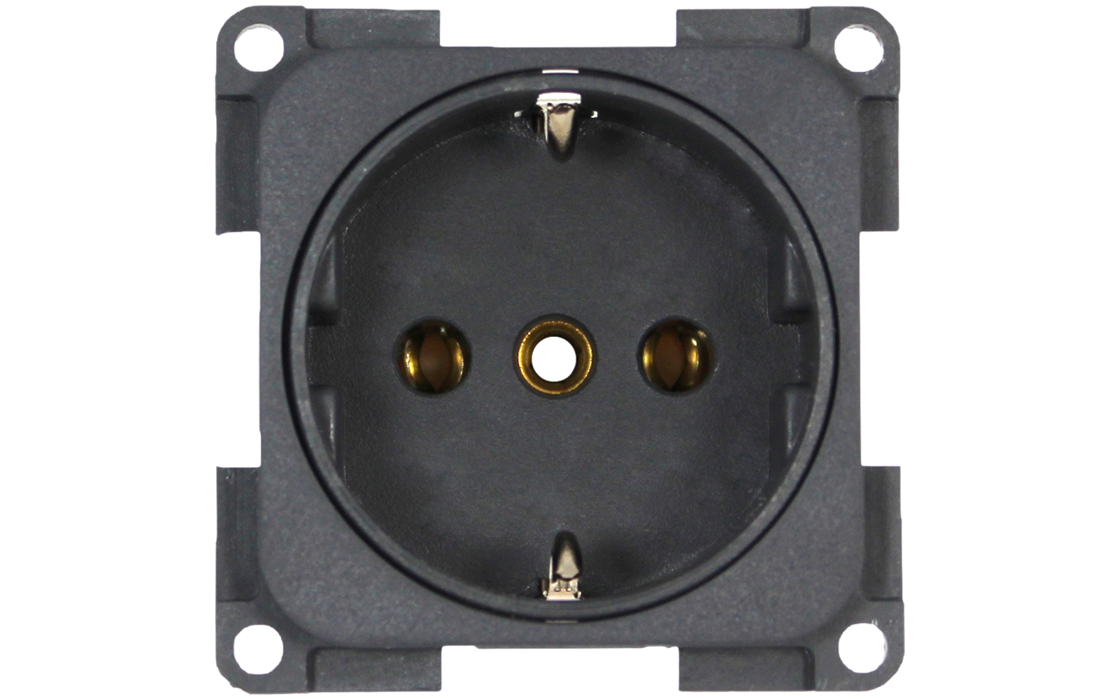 Inprojal System 10.000 Schutzkontaktstecker Steckdose   schiefergrau K