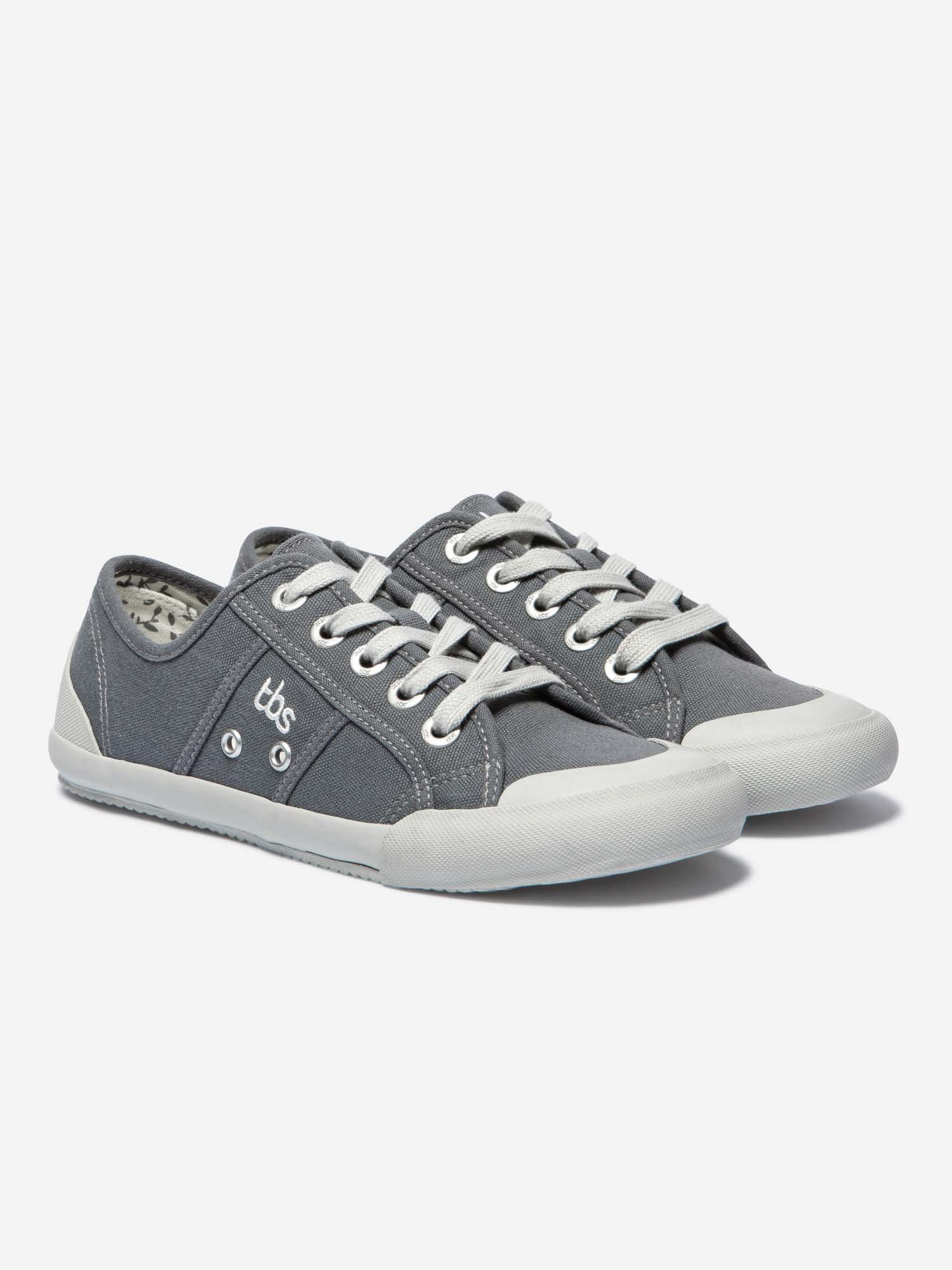 Tennis Femme Confort En Toile Grise