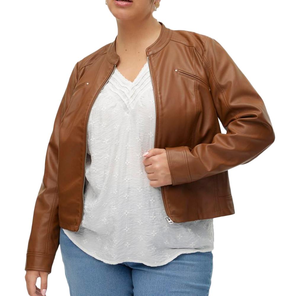 Vero Moda Veste Camel Similicuir Femme Vero Moda Favodona Coated