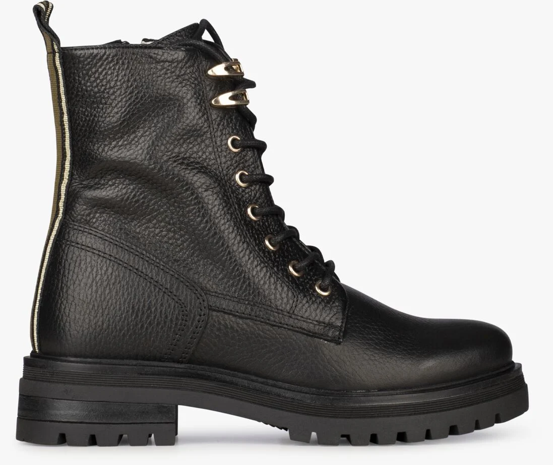 PS POELMAN zwarte ps poelman veterboots mink