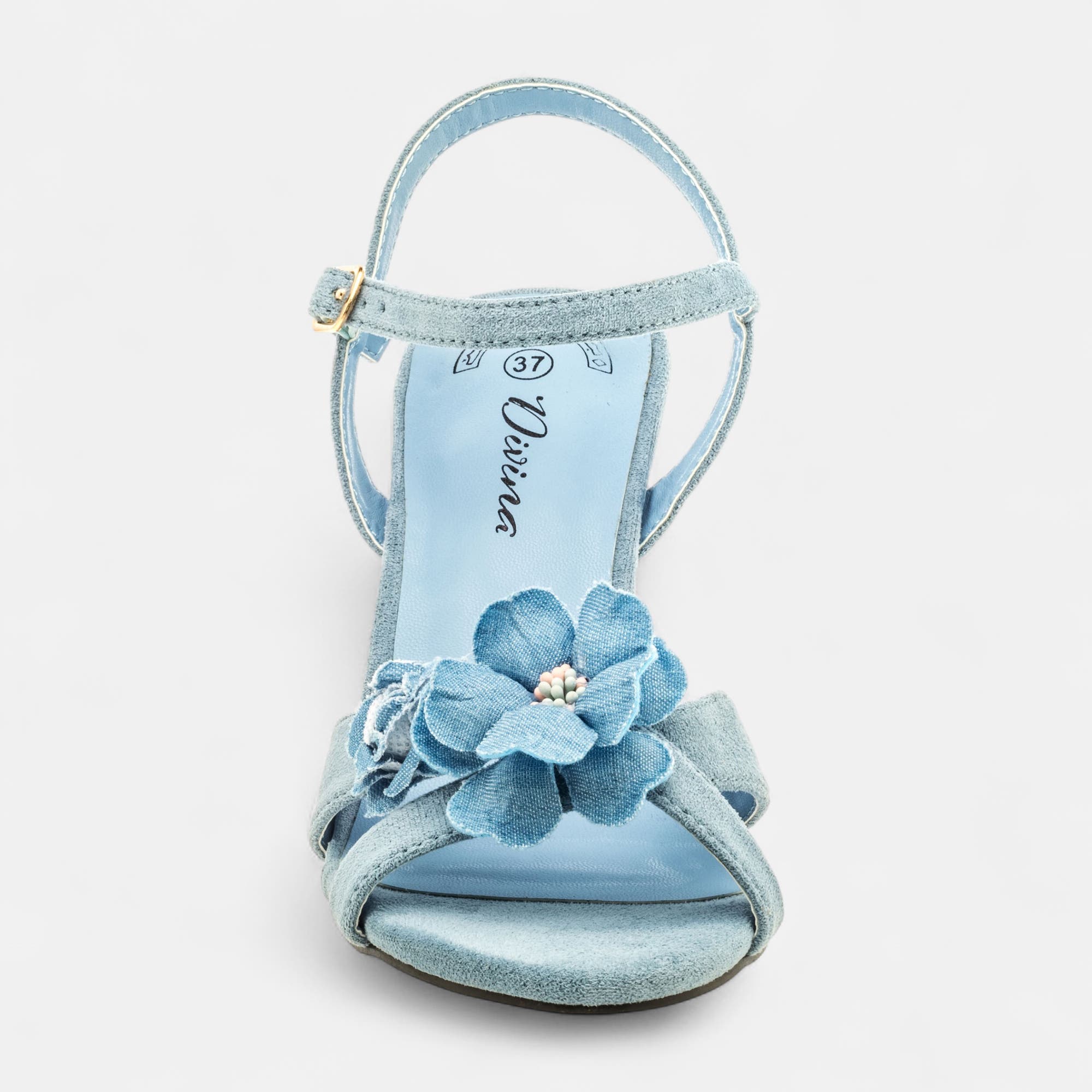 Nu-pieds à talon Femme bleu
