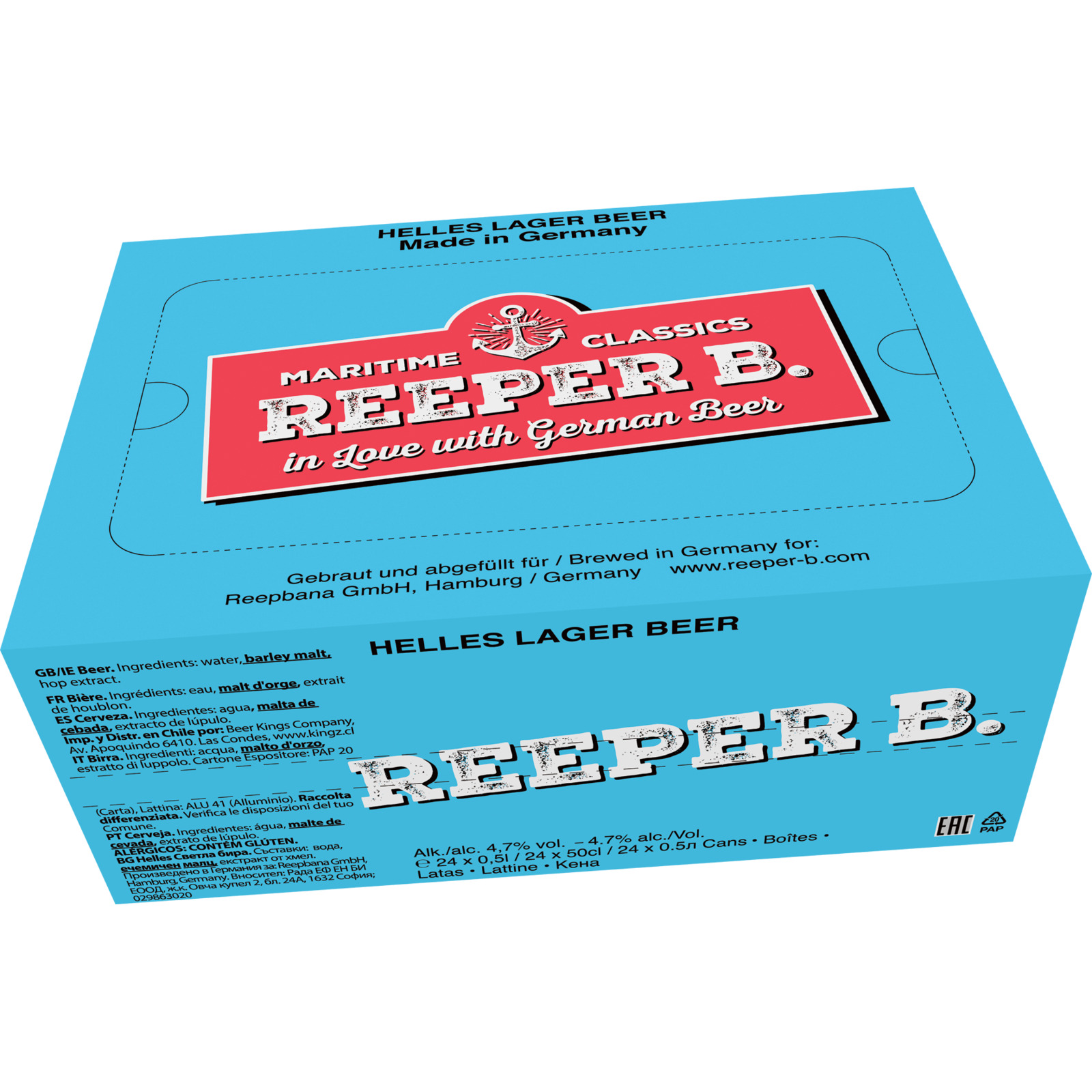 Reeper B. Helles Lager 24 x 50 cl