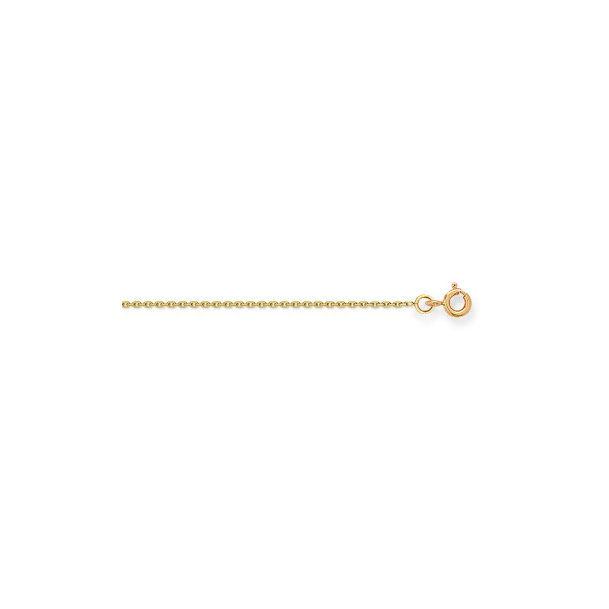 Chaîne or jaune 9 carats maille forçat 1mm
