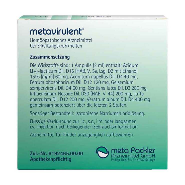 Metavirulent Injektionslösung, 5X2 ml