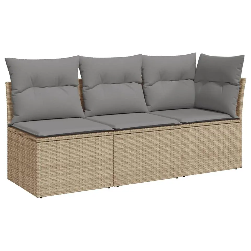 vidaXL - Tuinbank - Beige - Poly rattan