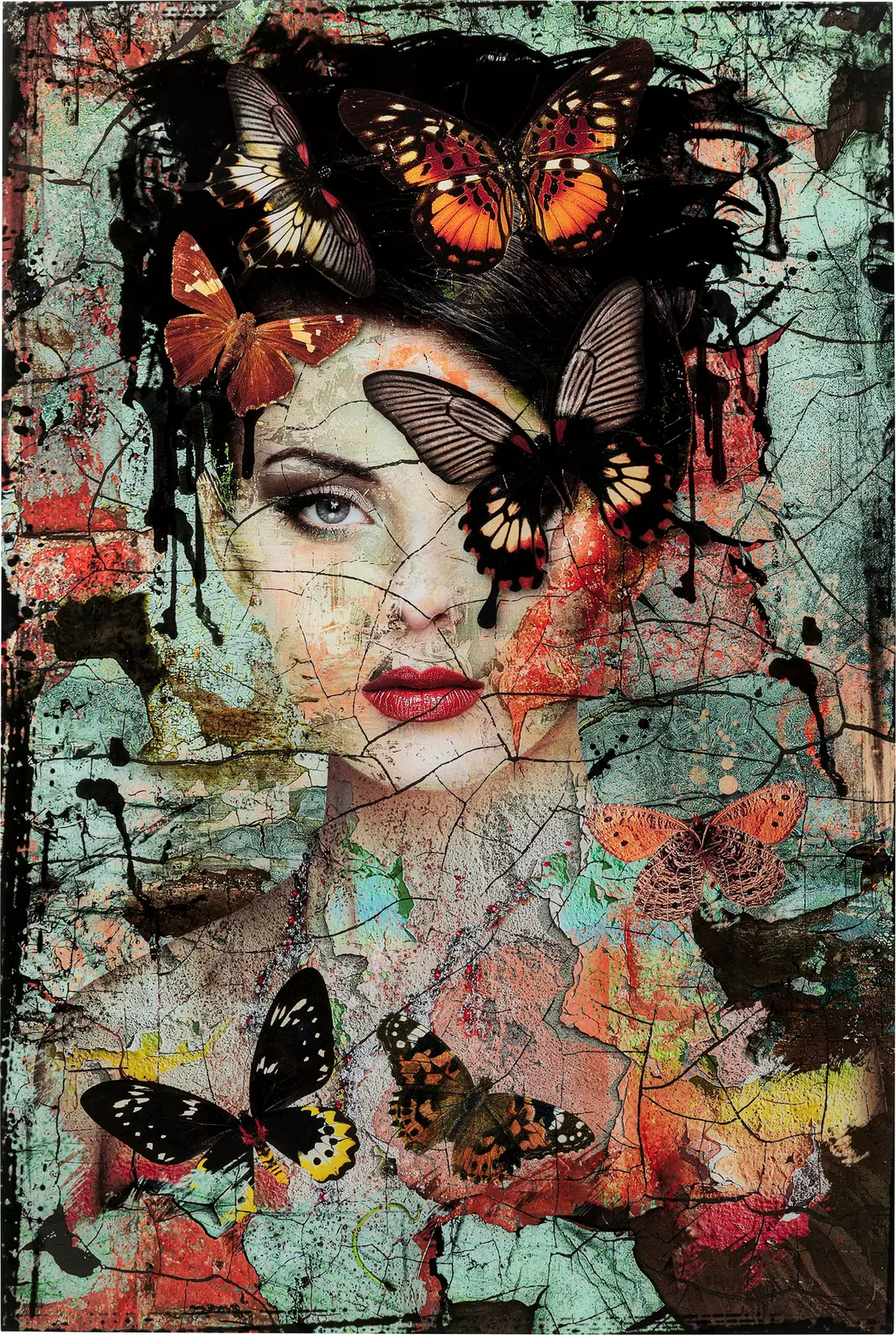 Wandbild 100 x 150 cm Lady Butterfly 53811