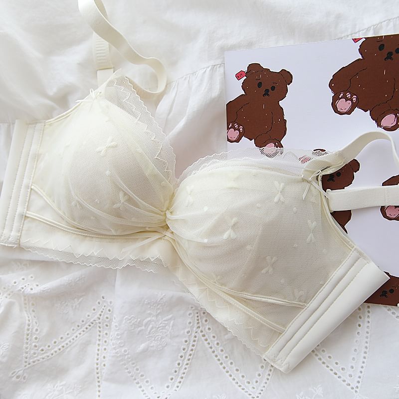 Nabla - Beha/slip/set met strikprint en kant