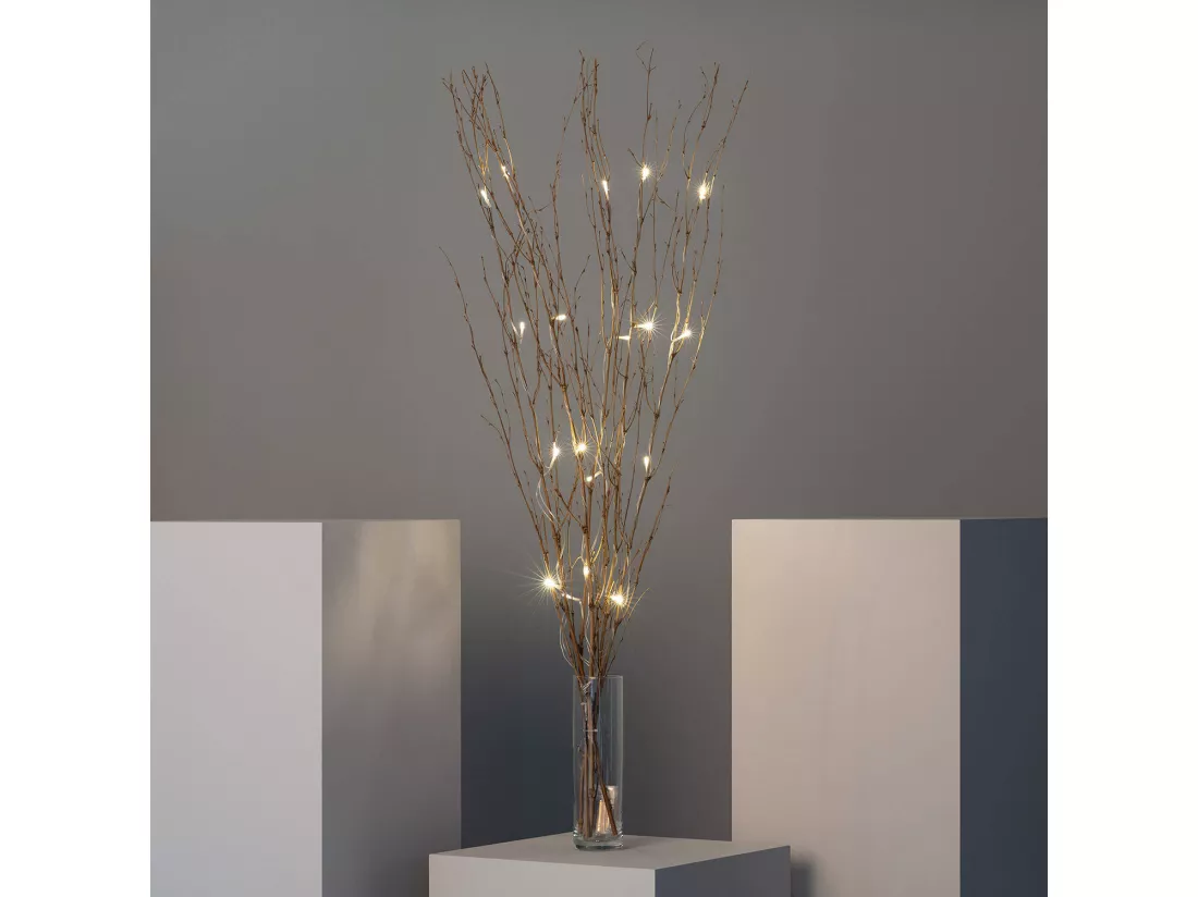 Branches Décoratives LED Bambou Naturel 1,2m Naturel