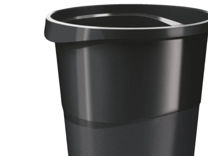 Esselte Europost Vivida papirkurv 14L VIVIDA sort - (12 stk.)
