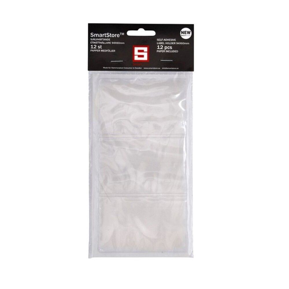 ETIKETTHOLDER SMARTSTORE TRANSPARENT 12PK