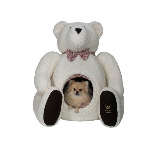 Cama para cães Woof Bear, branca
