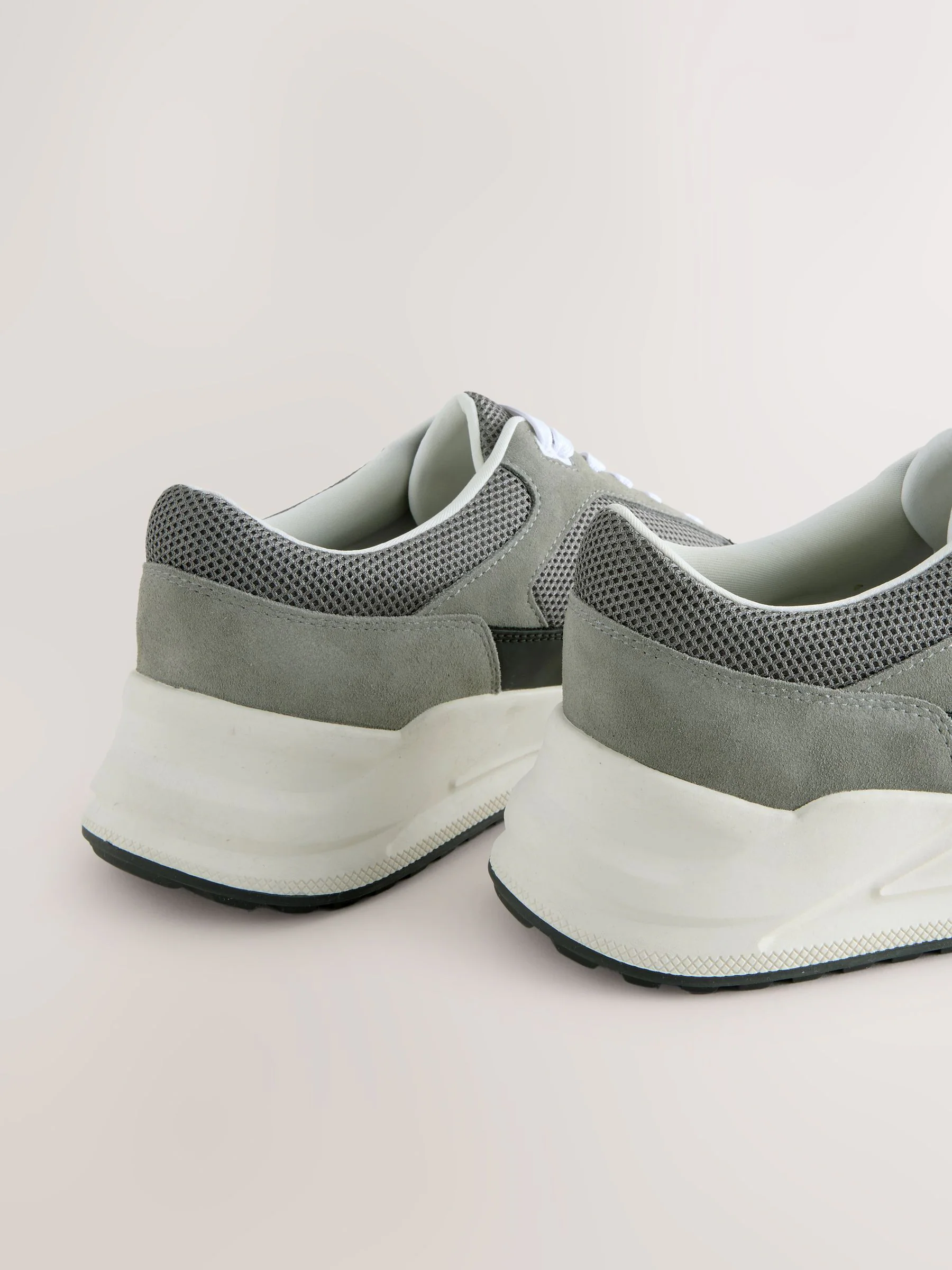 Grijs/zwart - Chic-casual vetersneakers