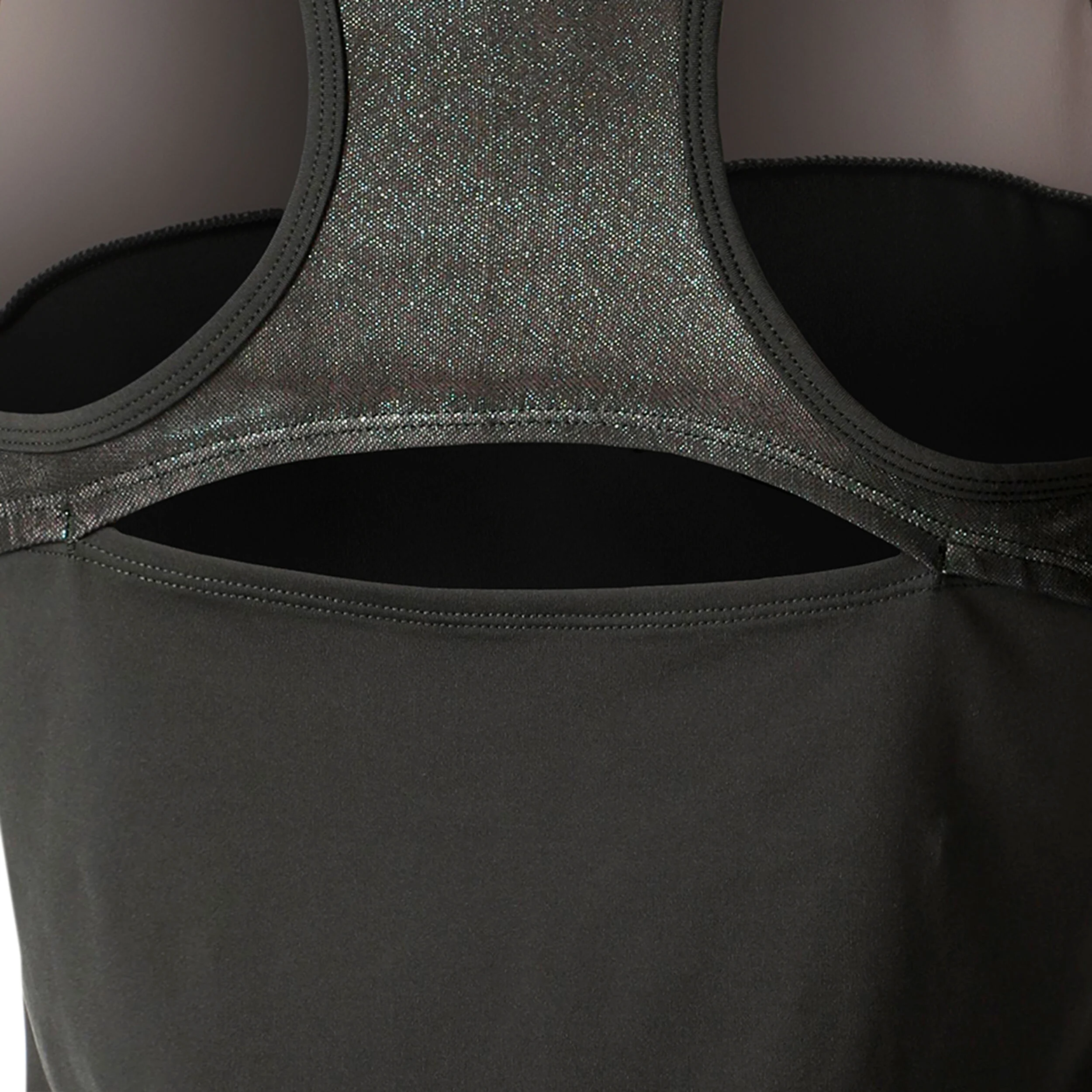 Quiet Please Sparkle Racerback Débardeur Tank Top Femmes - Anthracite