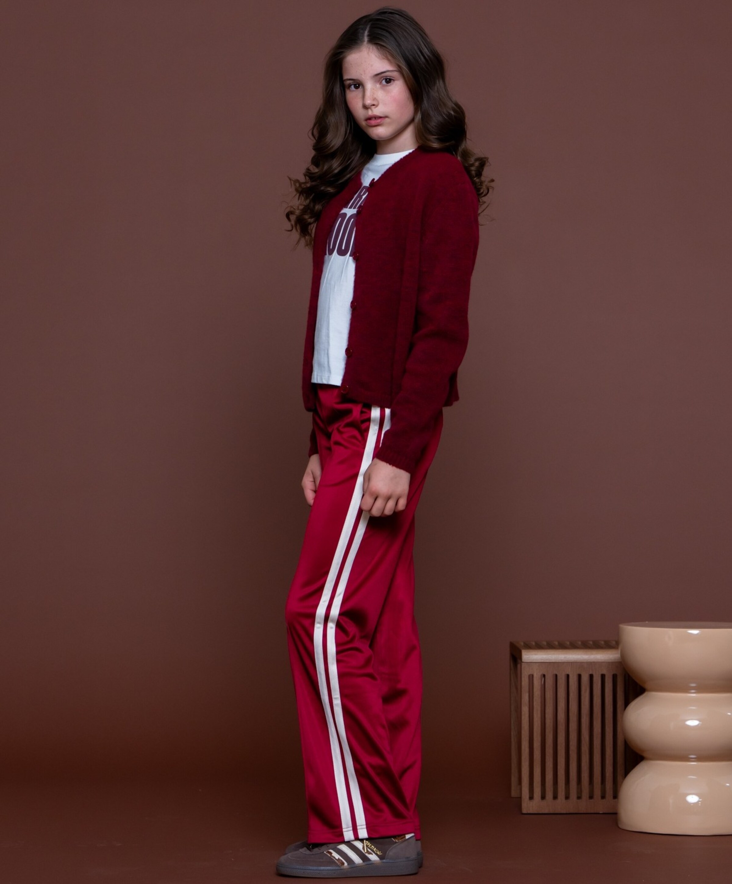 Geisha Trackpants meisjes broek bordeaux