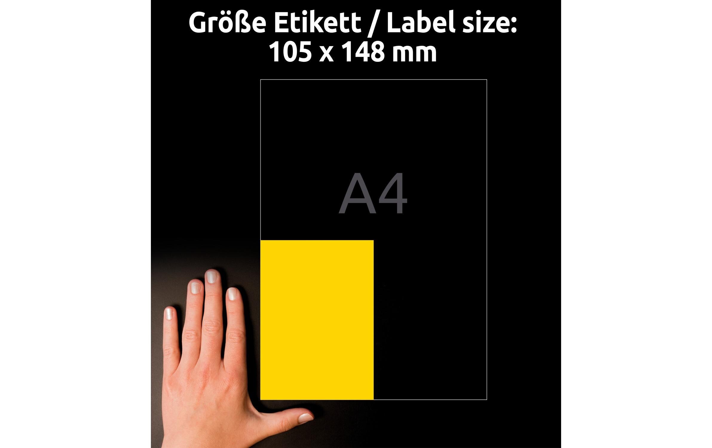 Universal-Etiketten 3459 105 x 148 mm, GelbOrganisations-Etiketten 3459