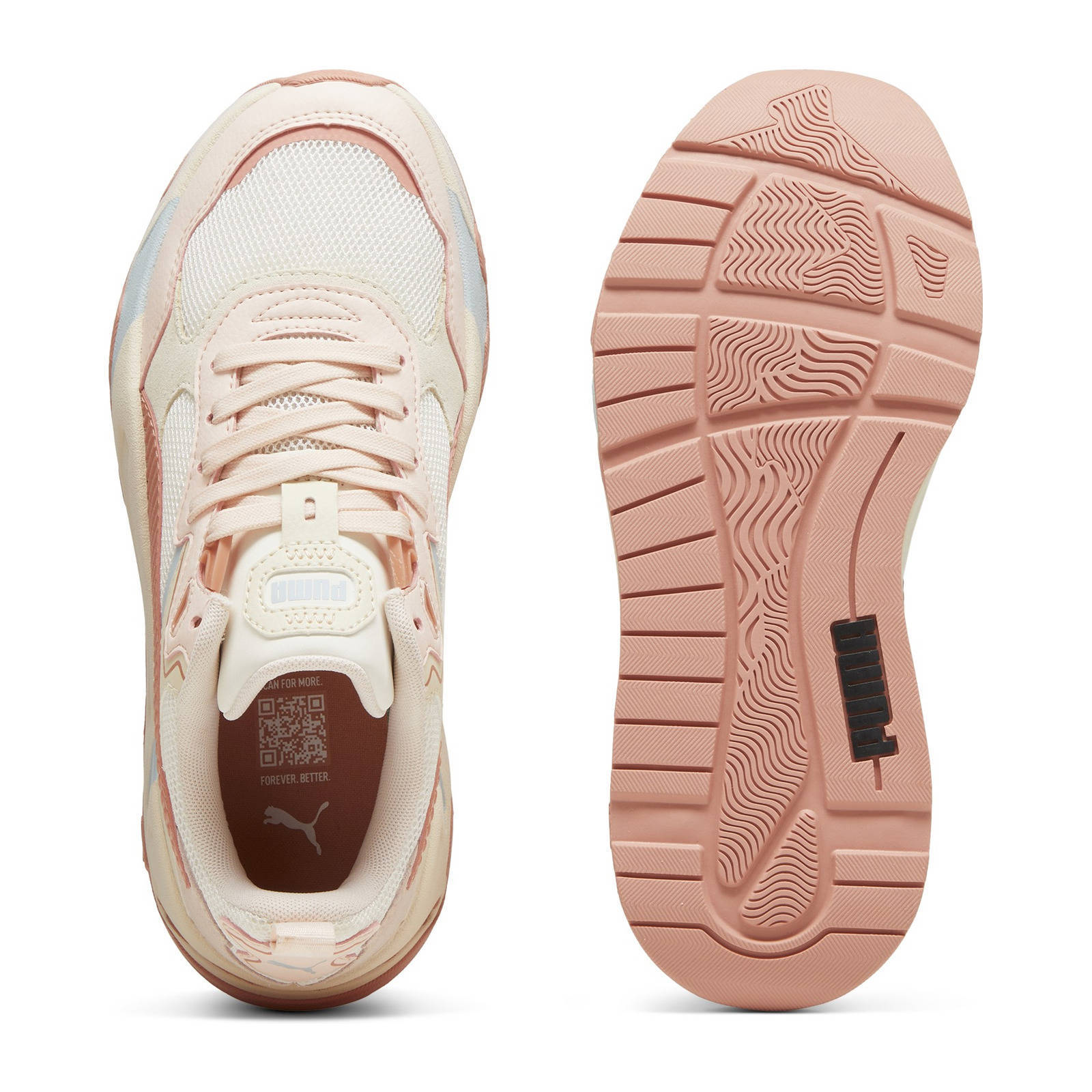 Puma Trinity  sneakers ecru/oker/koraalrood