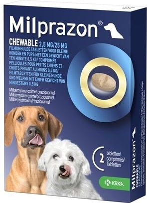 Milprazon Ontworming Kauwtabletten Hond vanaf 5 kg 4 stuks