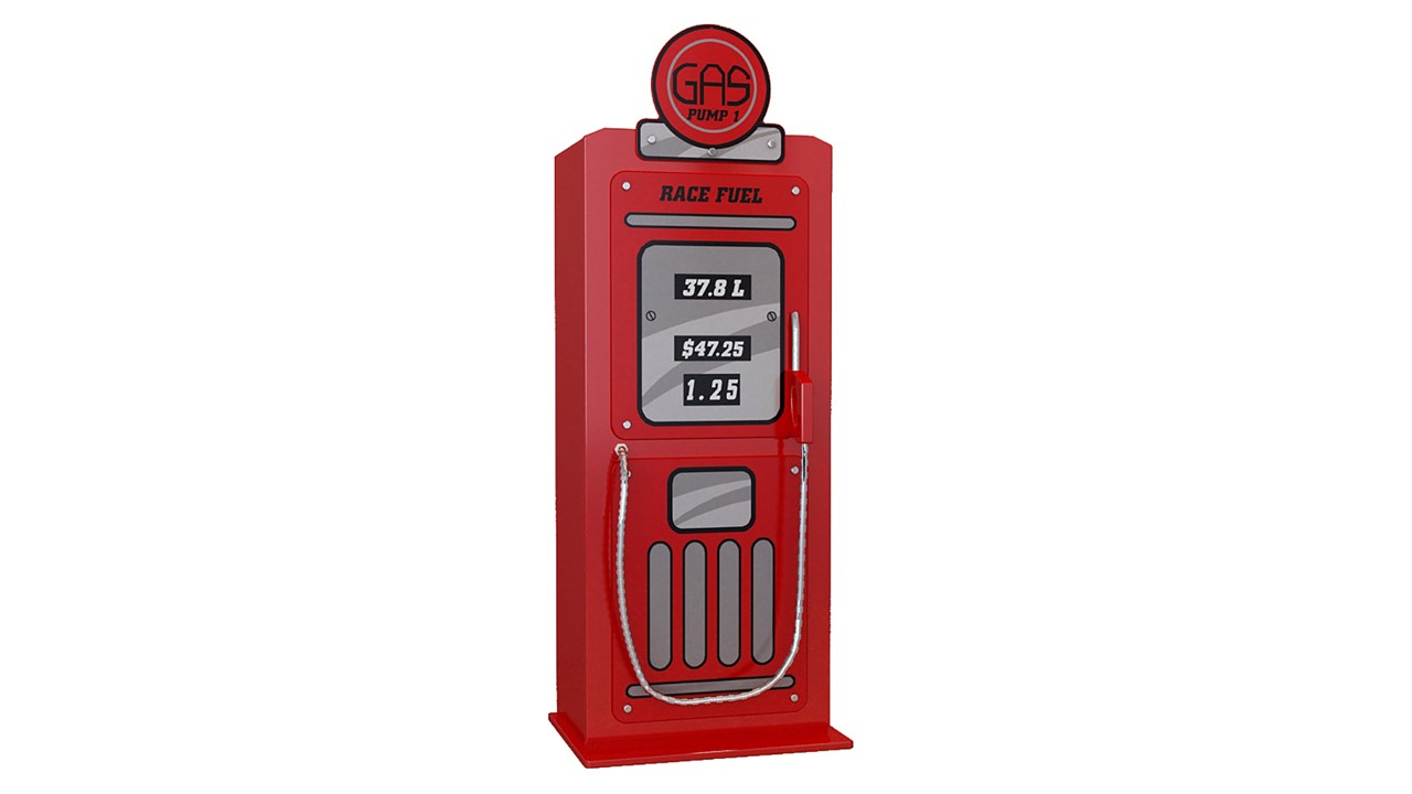 Kast Benzinepomp rood