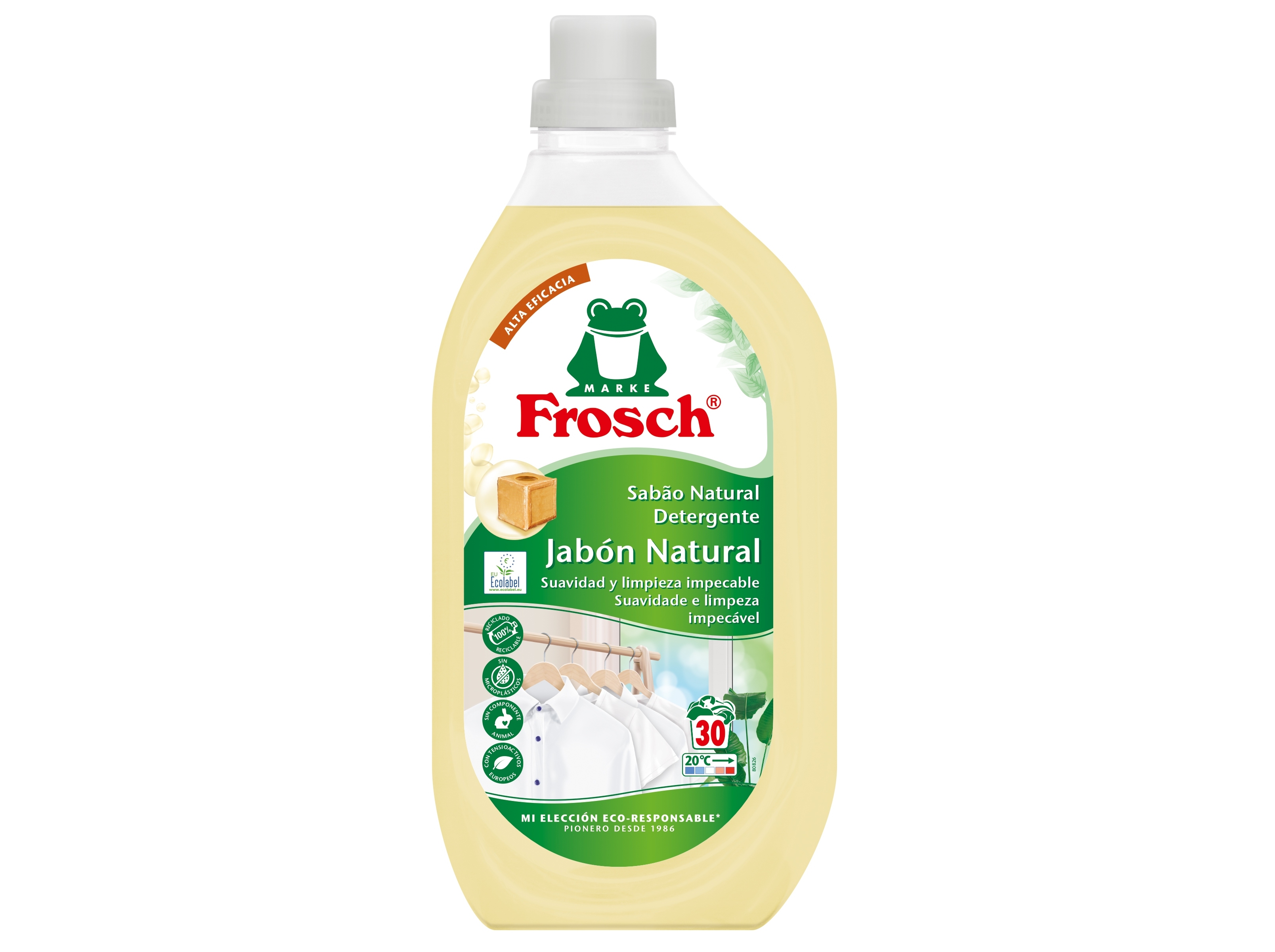 DETERGENTE ROUPA MÁQUINA FROSCH LIQUIDO SABÃO NATURAL 30D