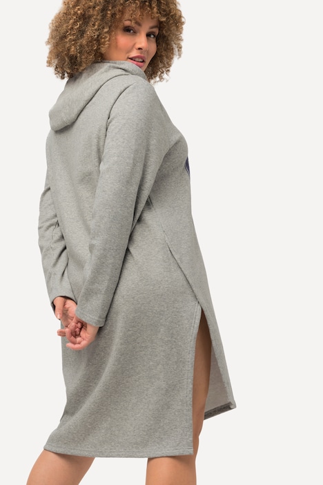 Sweatkleid, A-Linie, Kapuze, Langarm