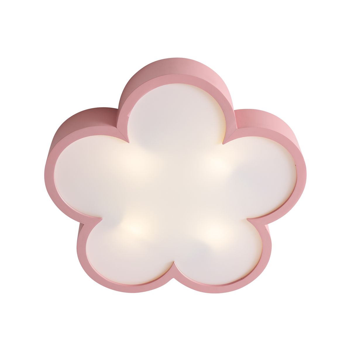 Kinder plafondlamp roze met wit - Lucille