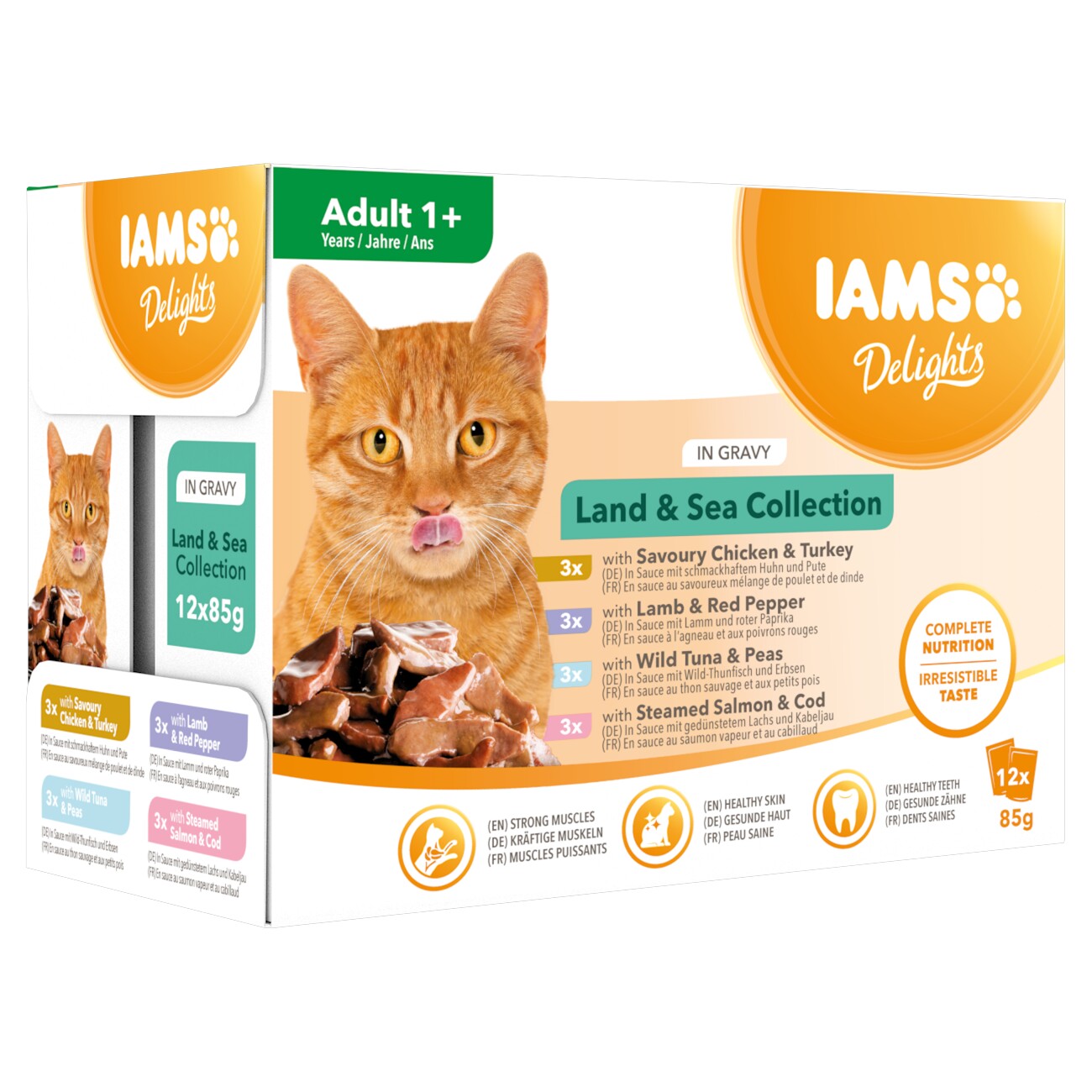 IAMS Delights Adult 12x85g Land & Sea Collection
