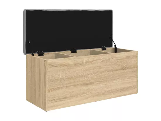 Banc de rangement chêne sonoma 102x42x45 cm bois d'ingénierie