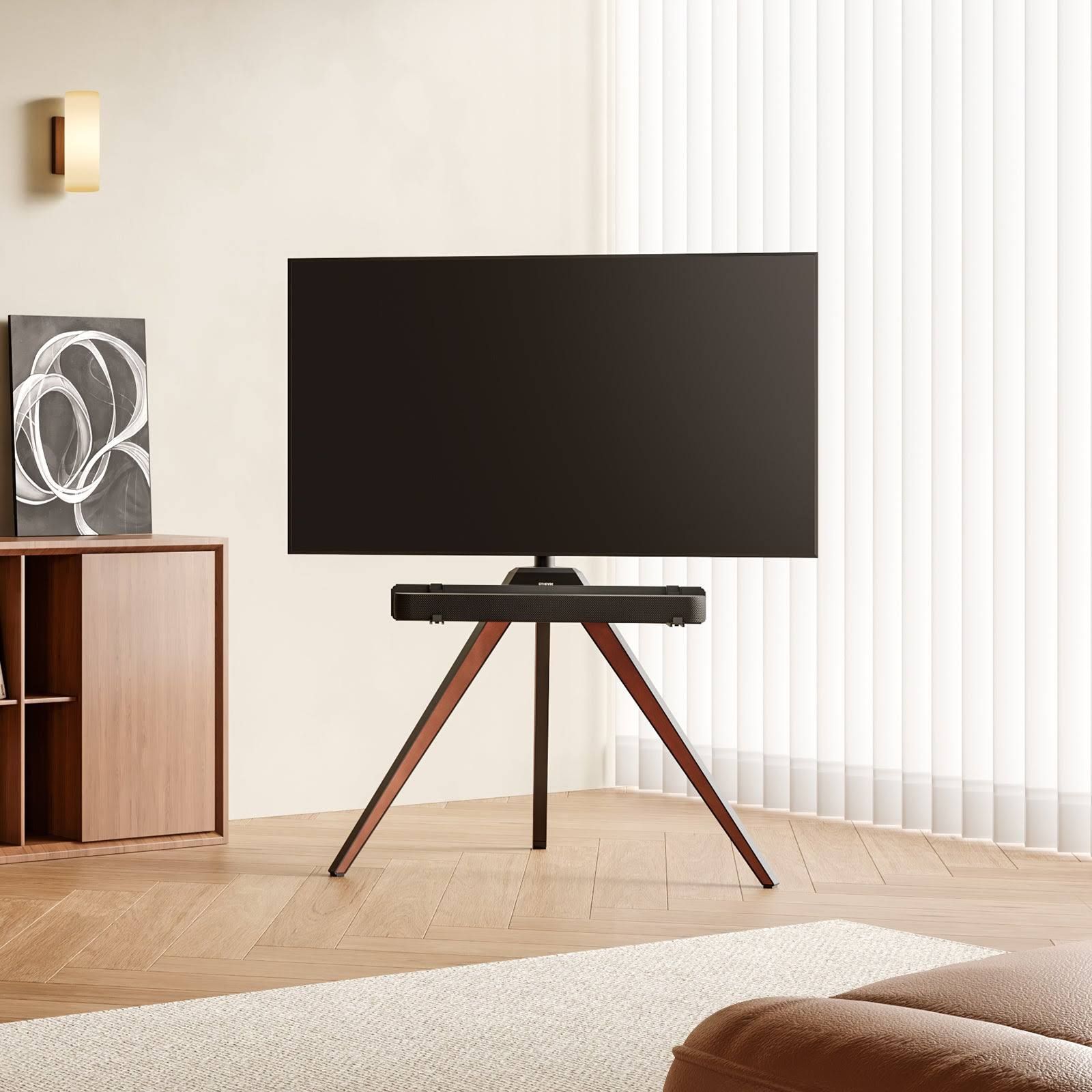 FITUEYES TV Ständer Picasso Serie Design mit Soundbar-Haltung