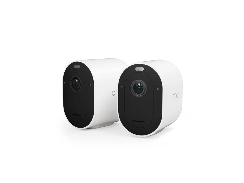 Arlo Pro 5 - Netværksovervågningskamera - udendørs - vejrbestandig - farve (Dag/nat) - 2688 x 1520 - audio - trådløs - WiFi (pakke med 2)