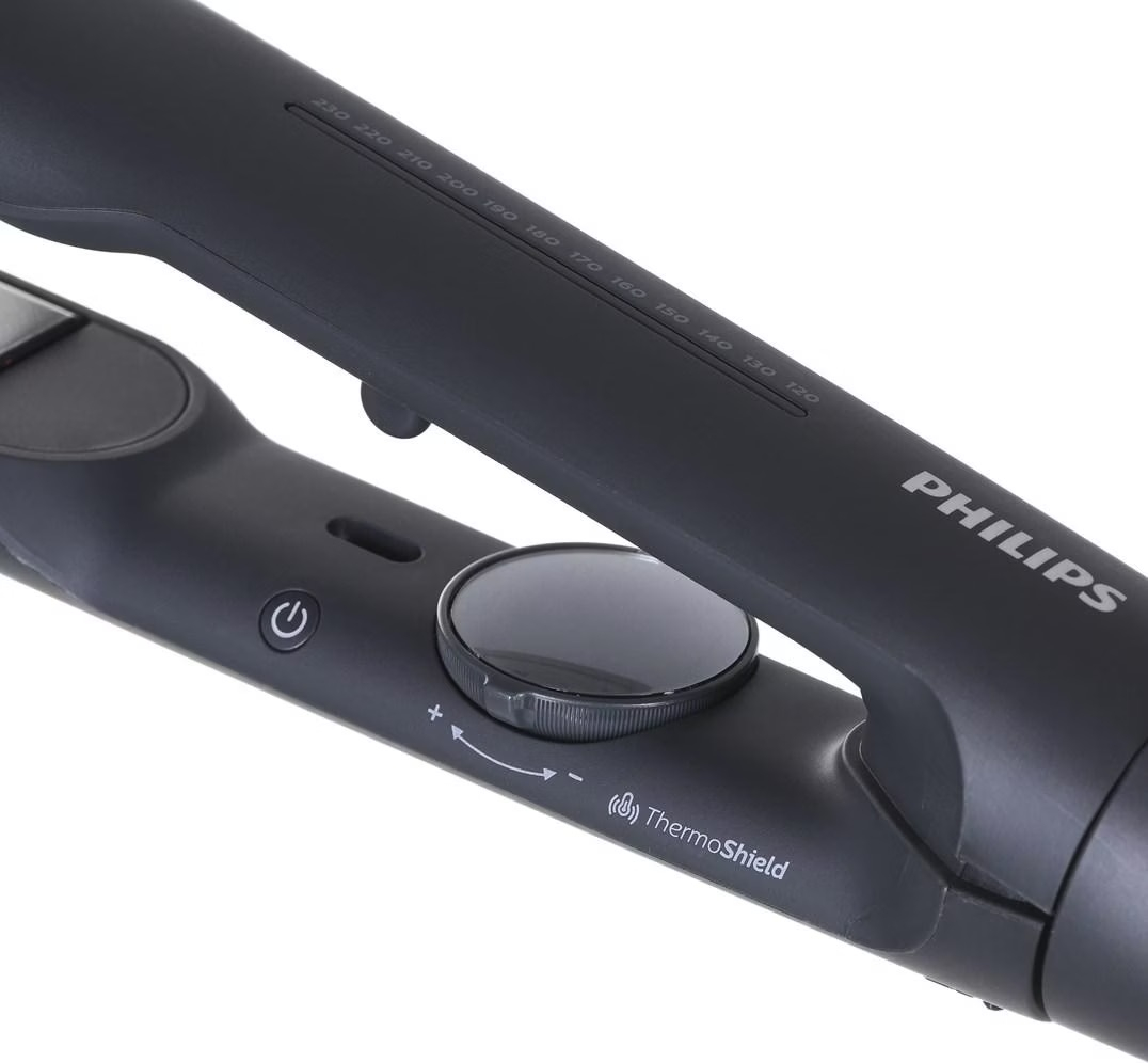 Series 5000 Haarglätter ThermoShield Glätteisen Keramik Haar Streckeisen mit Ionenfunktion (BHS510/00) - Schwarz