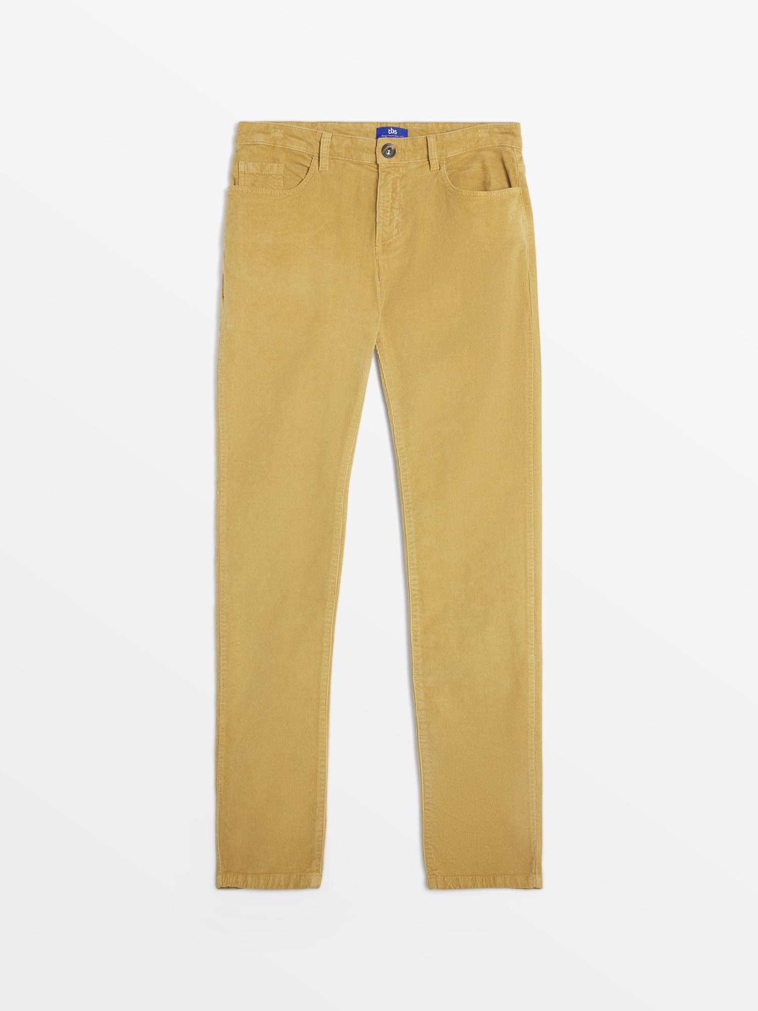 Pantalon Homme Velours Côtelé Jaune