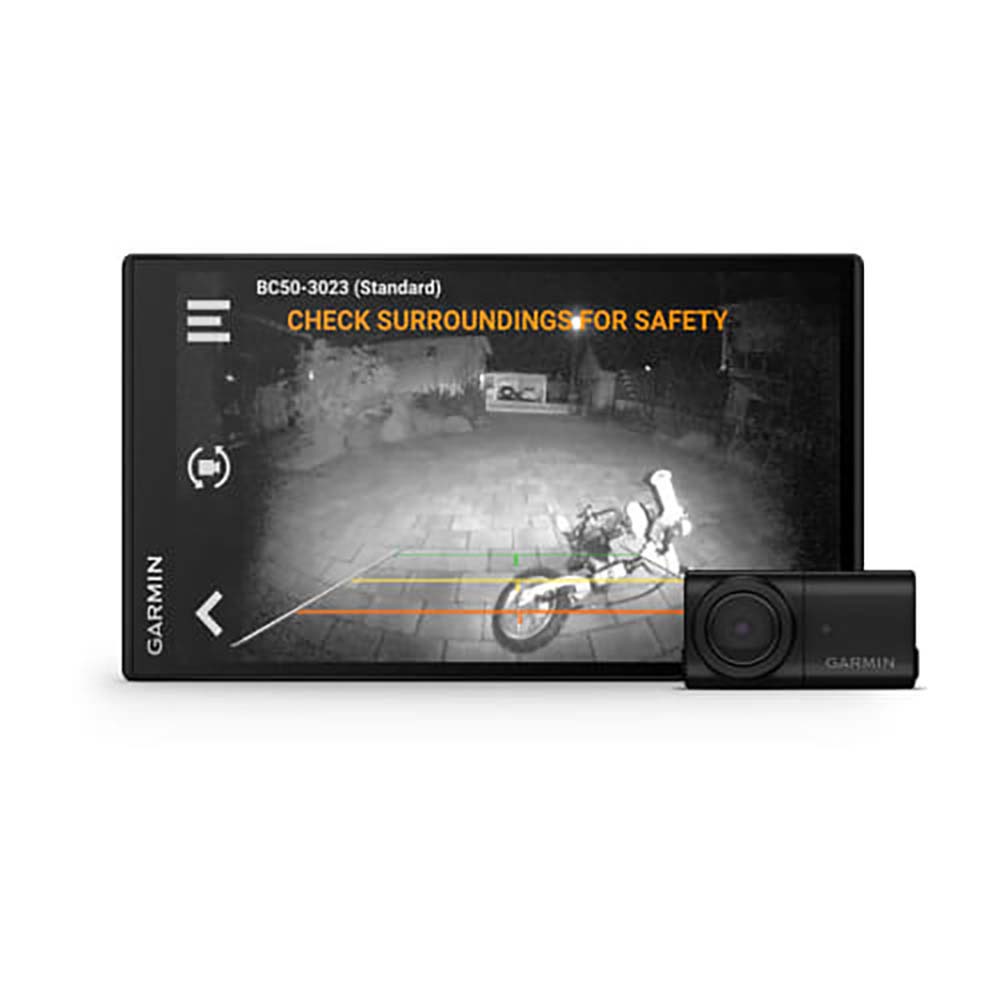Garmin - Caméra de recul sans fil BC™ 50 à vision nocturne avec support pour plaque d'immatriculation Noir