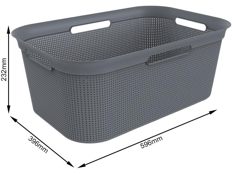 Rotho Wäschekorb  Brisen Anthrazit, 41 l Wäschebox