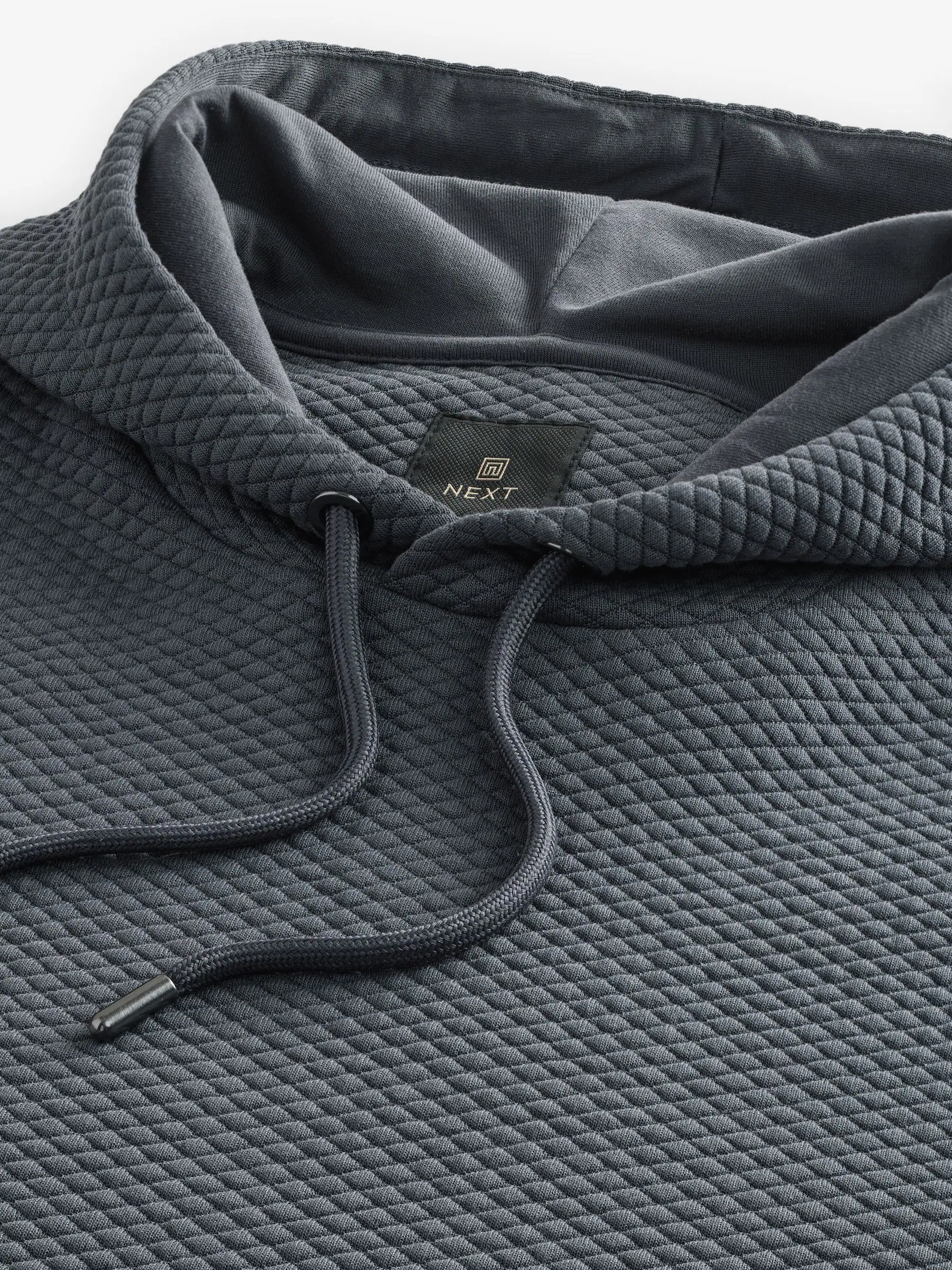 Leisteen grijs - Pullover-hoody met textuur